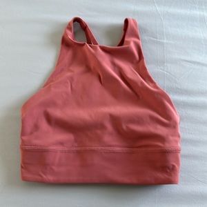 Lululemon - High Neck Longline Energy Bra - pink